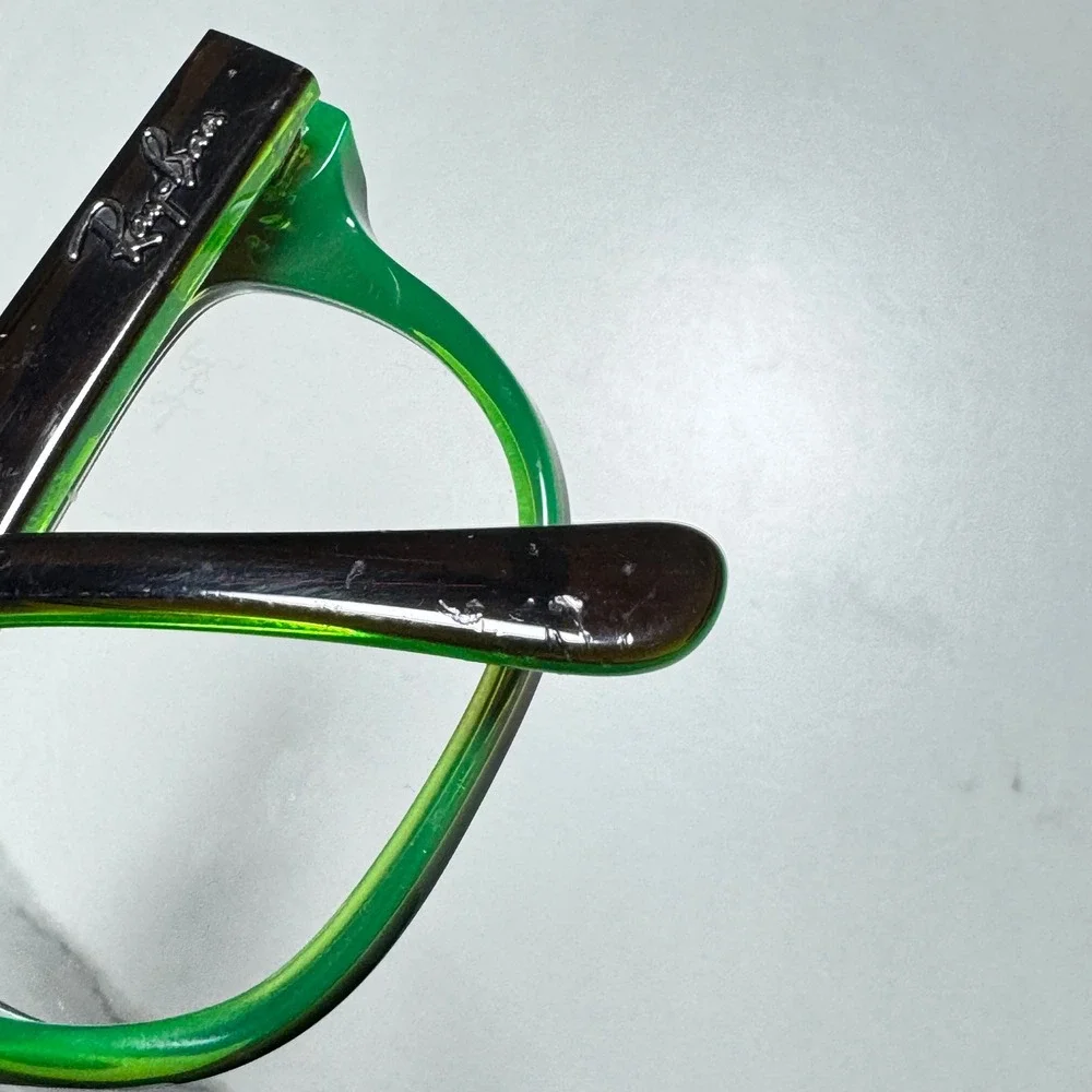 Ray-Ban RB 1555 3665 Brown Green Rectangular Eyeglasses Frames 46-16-125